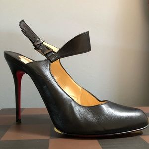 Christian Louboutin Black Mary Jane Heels